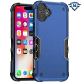 Metkase Exquisite Tough Shockproof Hybrid Case Cover In Slide-Out Package For iPhone 16 6.1 Inch - Blue