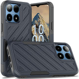 Premium Noble Lined Shockproof Dual Layer Hybrid Case For Boost Summit 5G - Blue/Black