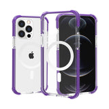 HR Premium Acrylic Tough 2.5Mm Transparent Shockproof Hybrid Case For iPhone 13 / 14 - Purple