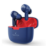 Nautica True Wireless Stereo Earbuds With Charging Case T200 - Navy/Red