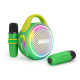 WorryFree Mini Karaoke 20W Wireless Speaker W/ 2 Mics For Kids - Green