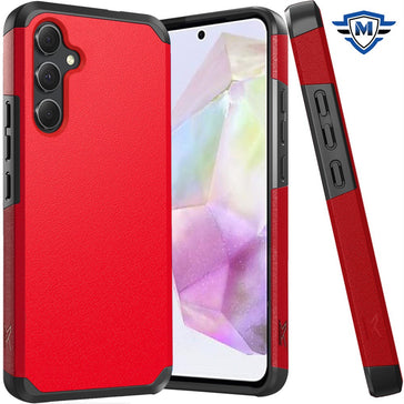 Metkase (Original Series) Tough Strong Shockproof Hybrid Case In Slide-Out Package For Samsung Galaxy A36 - Red