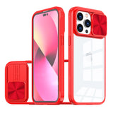 Premium Fusion Transparent Clear Hybrid Case For iPhone 14 / iPhone 13 - Red