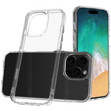 HR Premium Pure Crystal Transparent Thick 2.0Mm Shockproof Chromed Buttons Case Cover For iPhone 16 Pro Max 6.9 Inch - Clear