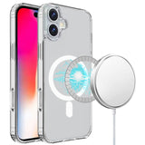 HR Premium True Transparent [Magnetic Circle] Shockproof Hybrid Case For iPhone 16 6.1 Inch - Clear