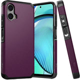 HR Premium Tough Strong Hybrid (Magnet Mount Friendly) Case Cover For Motorola Moto G Power 5G 2024 - Dark Purple