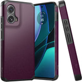 Premium Tough Strong Hybrid (Magnet Mount Friendly) Case Cover For Motorola Edge 5G 2024 - Dark Purple