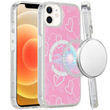 HR Premium Magnetic Space Uv Design Case For iPhone 12 & iPhone 12 Pro - Hearts