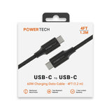 Powertech USB-C To USB-C 4' Cable - Black