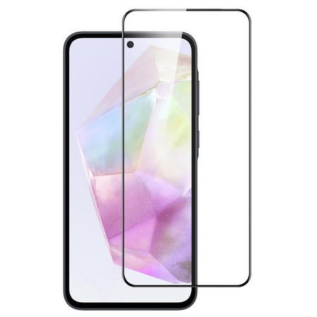 Metkase Black Edged Tempered Glass In Bulk White Paper Card Package For Samsung Galaxy A36  - Black