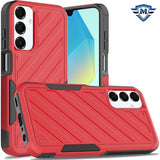 Metkase Noble Lined Shockproof Dual Layer Hybrid Case For Samsung A16 5G - Red/Black