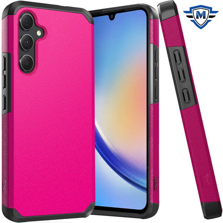 Metkase (Original Series) Tough Strong Shockproof Hybrid Case In Slide-Out Package For Samsung A35 5G - Hot Pink