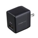 Powertech PD 20W Dual-Port USB-A & USB-C Wall Charger - Black