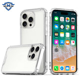 Metkase Colored Shockproof Transparent Hard Pc Tpu Hybrid Case Cover In Slide-Out Package For iPhone 16 Pro Max 6.9 Inch - Clear/Clear