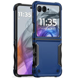 Metkase Exquisite Tough Shockproof Hybrid Case In Slide-Out Package For Motorola Razr 2024 - Blue