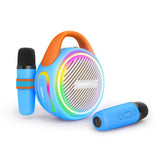 WorryFree Mini Karaoke 20W Wireless Speaker W/ 2 Mics For Kids - Blue