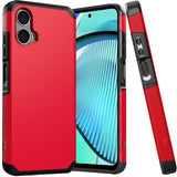 HR Premium Tough Strong Hybrid (Magnet Mount Friendly) Case Cover For Motorola Moto G Power 5G 2024 - Red