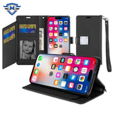 Metkase Wallet Id Card Holder Case Cover In Slide-Out Package For iPhone 16 Pro 6.3 Inch - Black