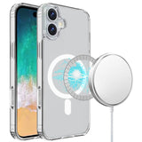 HR Premium True Transparent [Magnetic Circle] Shockproof Hybrid Case For iPhone 16 Plus 6.7 Inch - Clear