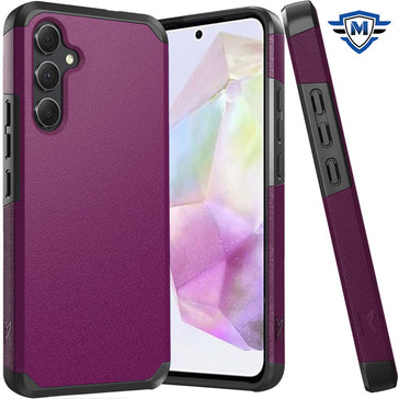 Metkase (Original Series) Tough Strong Shockproof Hybrid Case In Slide-Out Package For Samsung Galaxy A36 - Dark Purple