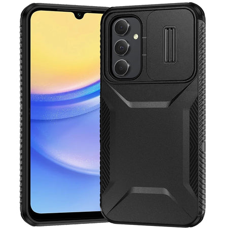 HR Premium Ultimate U Design Hybrid Case With Camera Window Covering For Samsung A15 5G - Black