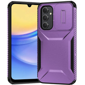 Premium Ultimate U Design Hybrid Case With Camera Cover For Samsung A15 5G - Purple