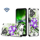 Metkase Strong Tough Metallic Design Hybrid In Slide-Out Package For Celero 3 Plus - Green Floral