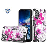 Metkase Strong Tough Metallic Design Hybrid For Celero 3 - Pink Floral