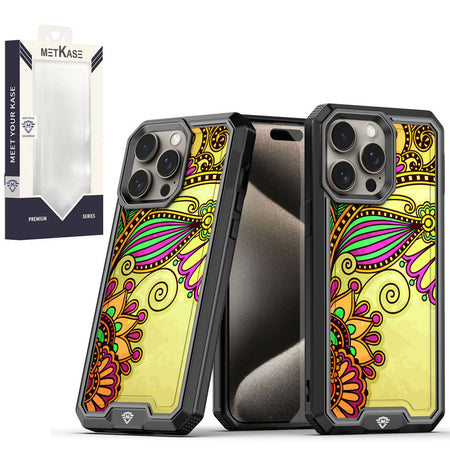 Metkase Premium Rank Design Fused Hybrid In Slide-Out Package For Motorola Moto G Play 2023 - Antique Flower