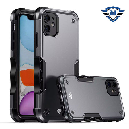 Metkase Exquisite Tough Shockproof Hybrid For Iphone 12/12 Pro - Grey/Black