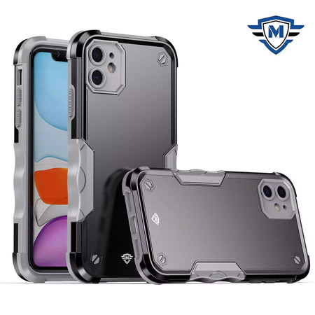 Metkase Exquisite Tough Shockproof Hybrid For Iphone 12/12 Pro - Black/Grey