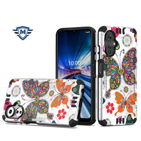 Metkase Strong Tough Metallic Design Hybrid For Celero 3 - Colorful Butterflies