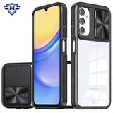 Metkase Fusion Transparent Clear Hybrid Case Cover In Premium Slide-Out Package For Samsung A15 5G - Black