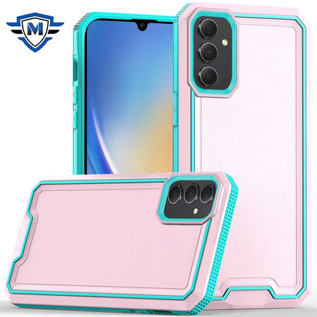 Metkase Rank Tough Strong Modern Fused Hybrid Case Cover In Premium Slide-Out Package For Samsung A15 5G - Pink