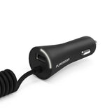 Puregear 24W, 7 Ft. Corded Lightning Car Charger - Black